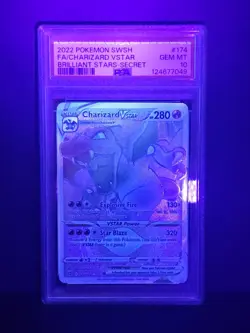Pokemon TCG Charizard VSTAR Rainbow Secret Rare Brilliant Stars 174/172 PSA 10 - Image 3