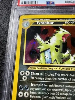 🌀2001 POKEMON NEO DISCOVERY #12 TYRANITAR-HOLO PSA 8 🌀SWIRL🌀 - Image 2
