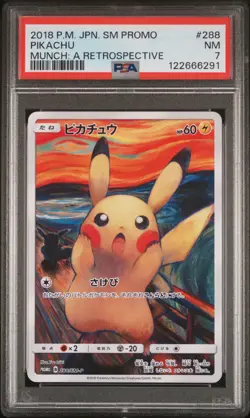 PSA 7 - Pikachu 288/SM-P Munch: A Retrospective Scream Promo - Pokemon - Image 1