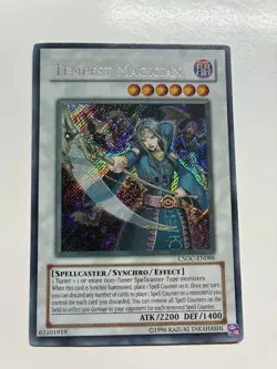 USA Seller Yugioh Tempest Magician CSOC-EN088 Secret Rare VLP/NM - Image 1