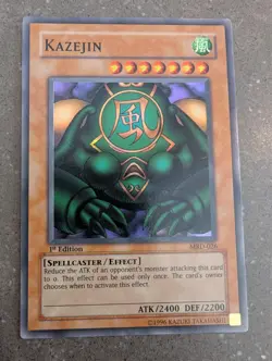 YuGiOh! Kazejin MRD-026 Super Rare 1st Ed* - Image 1