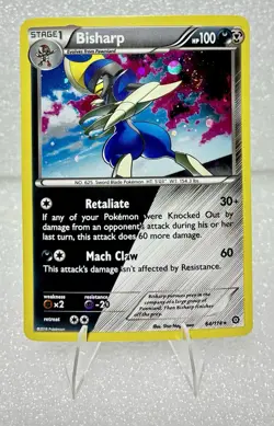 BISHARP 64/114 LP COSMO HOLO RARE XY STEAM SEIGE POKEMON CARD TCG US SELLER - Image 1