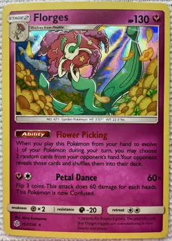 Florges - 152/236 - Holo - Cosmic Eclipse - Pokemon Card TCG - Image 1
