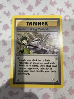 Pokemon TCG Brock's Training Method Gym Heroes 106/132 Regular LP. - Image 1