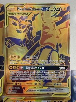 4 - Pikachu & Zekrom GX SM248 (Pokemon Full Art Promo Card JUMBO Card) - NM - Image 3