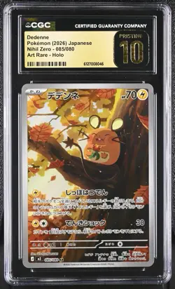 2026 POKEMON JP NIHIL ZERO ART RARE HOLO #085/080 DEDENNE AR CGC 10 PRISTINE - Image 1