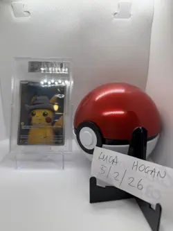 Pokemon TCG Pikachu with Grey Felt Hat, SVP 085, Van Gogh Museum Promo Beckett 9 - Image 1
