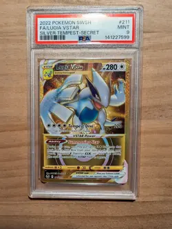 PSA 9 Lugia Vstar 211/195 Secret Silver Tempest Pokemon - Image 1