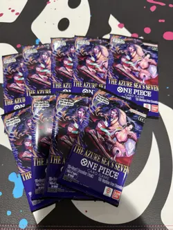 One Piece Card Game OP-14 9x Booster Packs The Azure Sea’s Seven English - Image 1