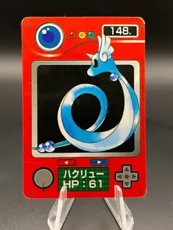 Vintage Pokemon Mini Carddass Zukan Card Japanese Pokemon Card Dragonair #148 - Image 4