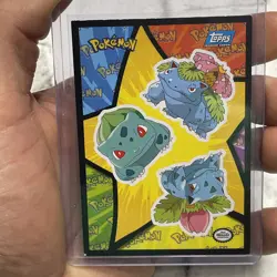 Pokemon The First Movie Sticker INSERT Card Bulbasaur Ivysaur Venusaur Blue LP+ - Image 1