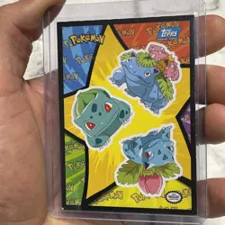 Pokemon The First Movie Sticker INSERT Card Bulbasaur Ivysaur Venusaur Blue LP+ - Image 2