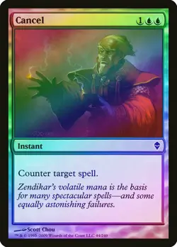 Cancel FOIL Zendikar NM Blue Common MAGIC THE GATHERING MTG CARD ABUGames - Image 1