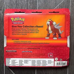 ✨ Entei 3 Pack Pin Blister Pokemon Legendary Rare Evolutions Booster TCG Card - Image 2