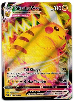 Pikachu VMAX SWSH286 - SWSH Black Star Promo Pokemon TCG - M/LP Card - Image 1