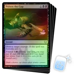 FOIL POISON THE CUP X4 Kaldheim KHM Magic MTG MINT CARD - Image 1