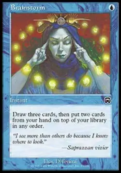 MTG English Brainstorm NM Foil Mercadian Masques - Image 1