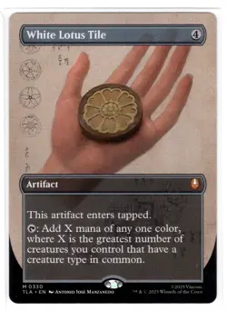 MTG White Lotus Tile (Borderless, 330) - Avatar: The Last Airbender (TLA) NM - Image 1