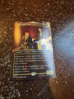 Avatar Sokka and Suki FOIL Borderless R 71 Magic the Gathering Scene Card - Image 1