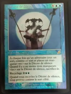 Decret de Silence / Decree of Silence FOIL FRENCH EX Scourge magic mtg - Image 1