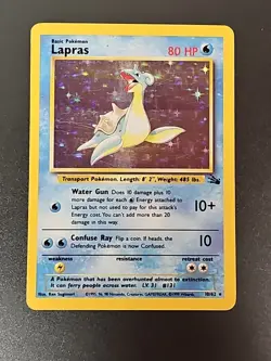 Pokemon Lapras 10/62 Fossil Holo - Image 1