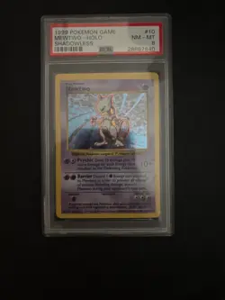 1999 Pokemon Shadowless Mewtwo Holo #10/102 PSA 8 - Image 2
