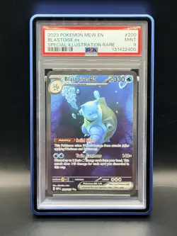 2023 POKEMON MEW EN-151 SPECIAL ILLUSTRATION RARE #200 BLASTOISE EX PSA 9 - Image 1