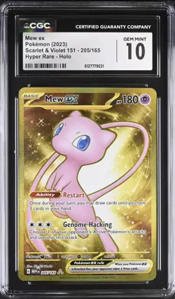 Pokemon Mew ex 205/165 Ultra Rare Scarlet & Violet 151 - CGC 10 - Image 1