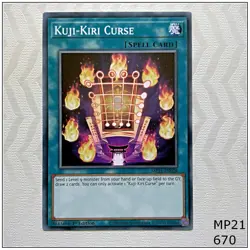 Kuji-Kiri Curse - MP21-EN028 - Common 1st Edition Yugioh - Image 1