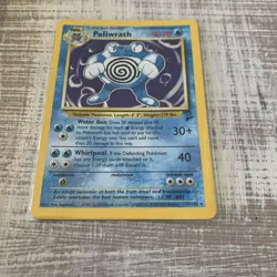 Pokemon Poliwrath 15/130 Base Set 2 Holo Rare Card TCG English - Image 1