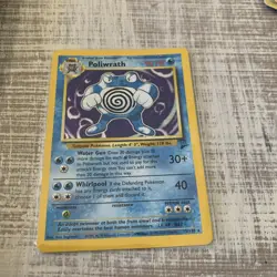 Pokemon Poliwrath 15/130 Base Set 2 Holo Rare Card TCG English - Image 3