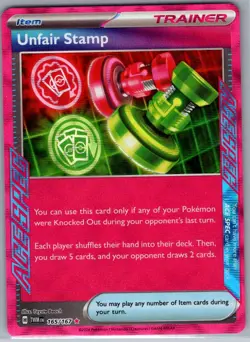 Unfair Stamp 165/167 SV06: Twilight Masquerade - Pokemon Card - NM - Image 1