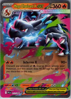 Mega Charizard X ex 013/094 ME02: Phantasmal Flames - Pokemon Card - NM - Image 1