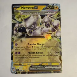Pokemon Mewtwo EX Card 58/182 Paradox Rift Double Rare - Image 1