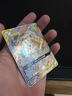 2019 Pokemon Sun & Moon Cosmic Eclipse Reshiram & Zekrom GX Full Art 222/236 - Image 2