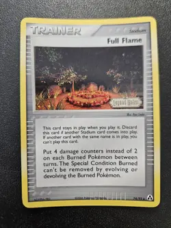 Pokemon EX Legend Maker Full Flame Stamped Reverse Holo 74/92 EXCELLENT - Image 1