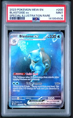 2023 POKEMON MEW EN-151 SPECIAL ILLUSTRATION RARE #200 BLASTOISE EX PSA 9 - Image 1