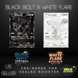 Black Bolt & White Flare Booster Box Set No Shrink IN Stock Pokemon SV11B SV11W - Image 3