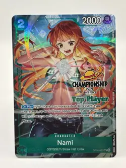 Nami OP10-033 EN ONE PIECE TCG 25-26 CS Top Player-NM - Image 1