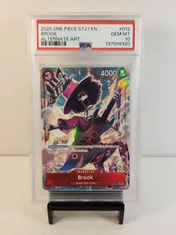2025 One Piece Starter Deck ST-21 EX Gear 5 #012 Brook Alt. Art PSA 10 POP 38 - Image 1