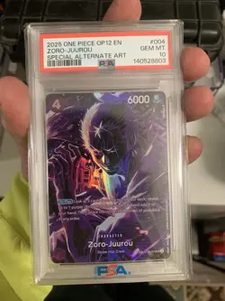 2025 ONE PIECE OP12-LEGACY OF THE MASTER #004 ZORO-JUUROU PSA 10 - Image 1