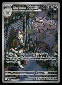Pokemon Cards Team Rocket's Weezing 199/182 Destined Rivals IR NM *2 - Image 1