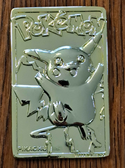 PIKACHU Pokemon 23K Gold Plated Trading Card 1999 Burger King Limited Edition - Image 1