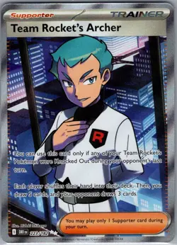 Team Rocket's Archer 223/182 SV10: Destined Rivals - Pokemon Card - NM - Image 1