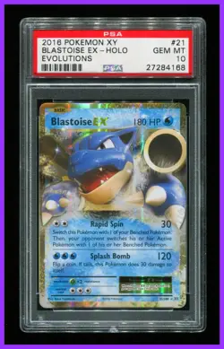Blastoise EX - 21/108 - XY Evolutions - Ultra Rare - PSA 10 - Pokemon Card - Image 1