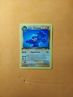 Dark Machamp 27/82 Pokemon TCG 1st Edition Team Rocket LP/MP Vintage 2000 Card - Image 1