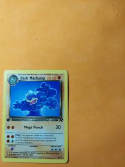 Dark Machamp 27/82 Pokemon TCG 1st Edition Team Rocket LP/MP Vintage 2000 Card - Image 3