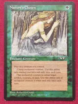 Magic The Gathering ALLIANCES NATURE'S CHOSEN green card MTG - Image 1