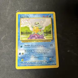 Squirtle 63/102 Base Set Regular Pokemon Card D8 - Image 1