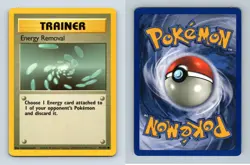 Trainer - Energy Removal #92/102 Base Set Common Pokemon 1999 TCG Card - Image 1
